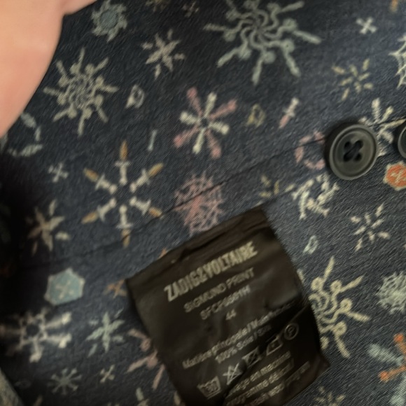 Zadig and Voltaire Sigmund Print 100% Silk Shirt in US Size XS/EUR size 44. - Picture 11 of 13